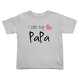 thumbnail image 1 of I Love My PaPa Cute Toddler T Shirts for Boys Girls (Gray, Youth M), 1 of 5