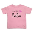 thumbnail image 1 of I Love My PaPa Cute Toddler T Shirts for Boys Girls (Pink, Youth M), 1 of 5