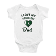 thumbnail image 1 of I Love My Pakistani Dad Heart Flag Cute Baby Romper Bodysuit For Boy Girl (White, 3-6 Months), 1 of 5