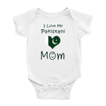 thumbnail image 1 of I Love My Pakistani Mom Cute Baby Romper Bodysuit For Boy Girl (White, 3-6 Months), 1 of 5