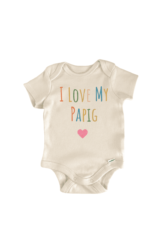 I Love My Papig - Baby Bodysuit