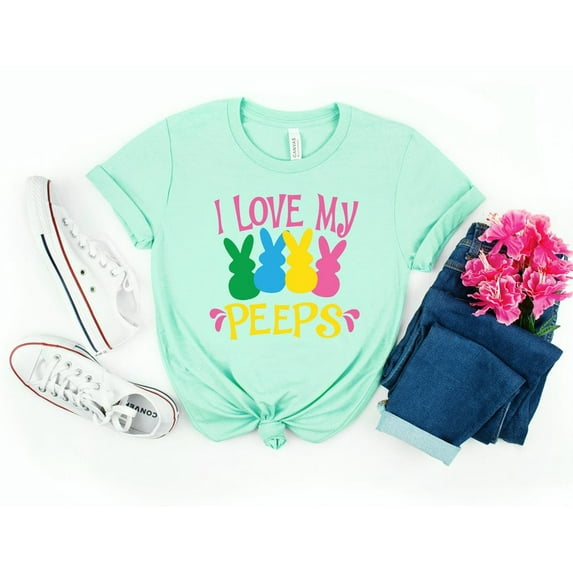 I Love My Peeps T-Shirt, Easter Bunny Shirt, Easter Family Matching Tee, Teacher Easter Day Shirt