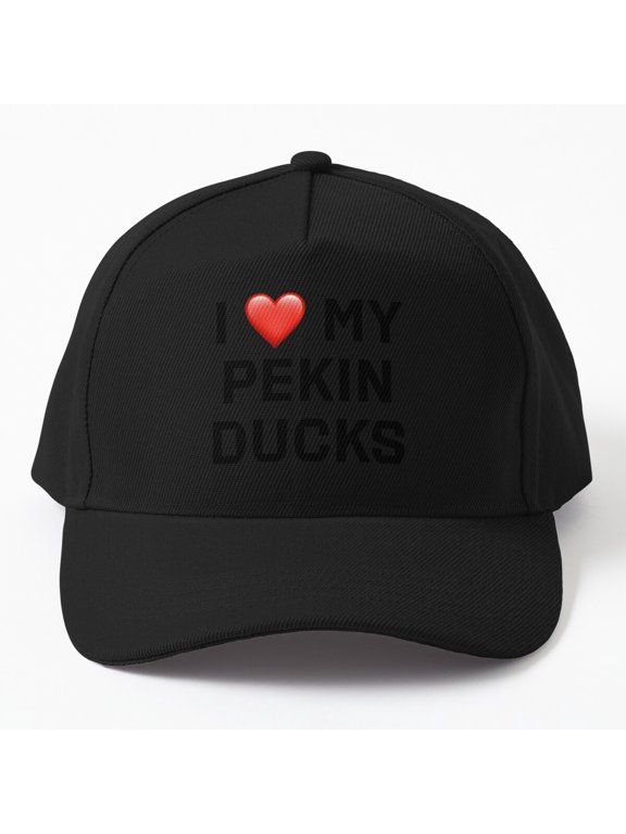I Love My Pekin Ducks Baseball Hat, Waterfowl Flock Appreciation Graphic Design, Classic Cap