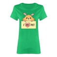 thumbnail image 1 of I Love My Pet Hamster Shaped T-Shirt Women -Image by Shutterstock, Female XX-Large, 1 of 2