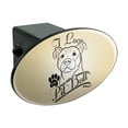 thumbnail image 1 of I Love My Pit Bull Oval Tow Trailer Hitch Cover Plug Insert, 1 of 3