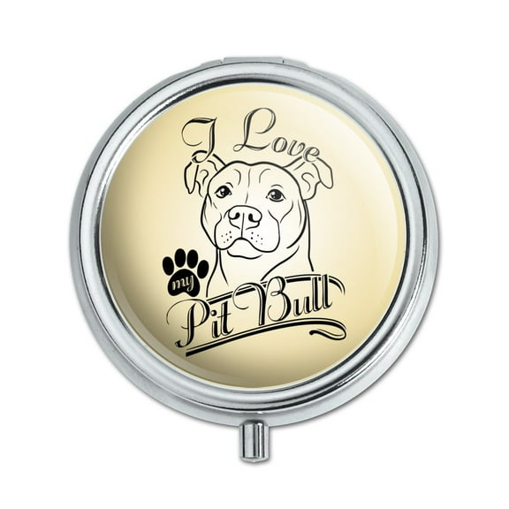 I Love My Pit Bull Pill Case Trinket Gift Box