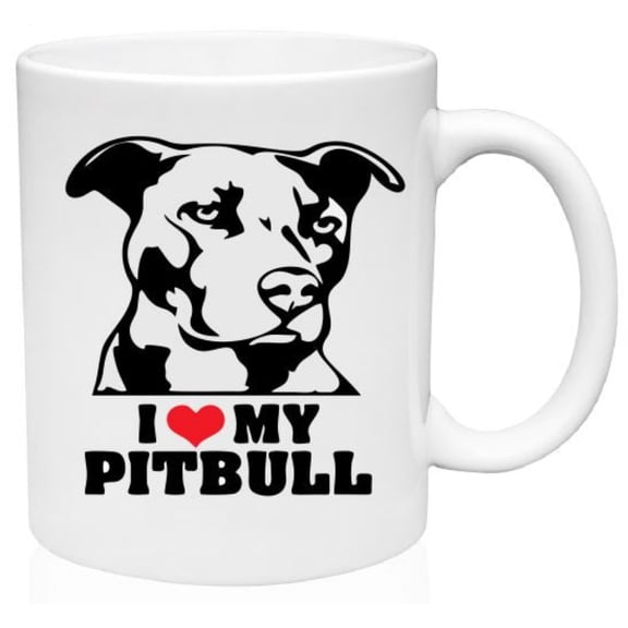 I Love My Pitbull Mug Coffee Mug MG14