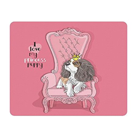 I Love My Princess Puppy Mouse Pad Gaming Mousepad 9.84"(L) x 7.87"(W)