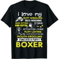 thumbnail image 1 of I Love My Puppy Boxer Butt Wiggling-Funny Boxer Dog T Shirts T-Shirt, 1 of 4