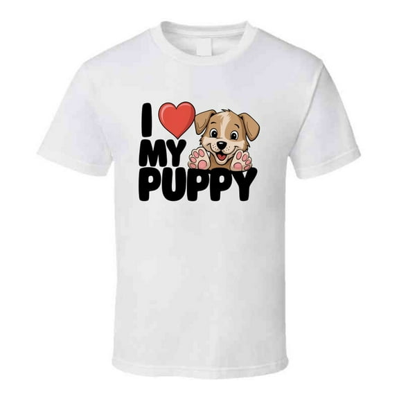 I Love My Puppy Pretty T-shirt – Bright & Cute Tee For Proud Puppy Lovers T Shirt