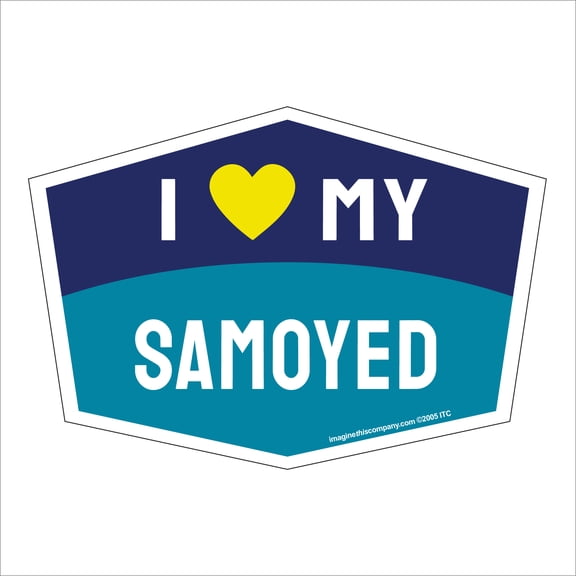 I Love My Samoyed Hexagon Shaped Magnet