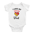 thumbnail image 1 of I Love My Sicilian Dad Heart Flag Cute Baby Bodysuits Newborn Clothes (White, 12-18 Months), 1 of 5