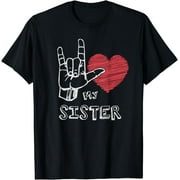I Love My Sister,ASL Unique Love Sign Gift T-Shirt