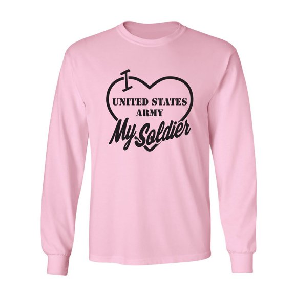 I Love My Soldier (Army) Adult Long Sleeve T-shirt