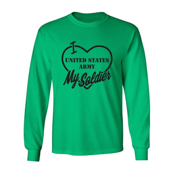 I Love My Soldier (Army) Adult Long Sleeve T-shirt