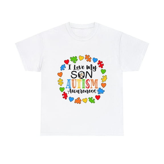 I Love My Son Autism Awareness Puzzle T-Shirt ID-0217-SI9K
