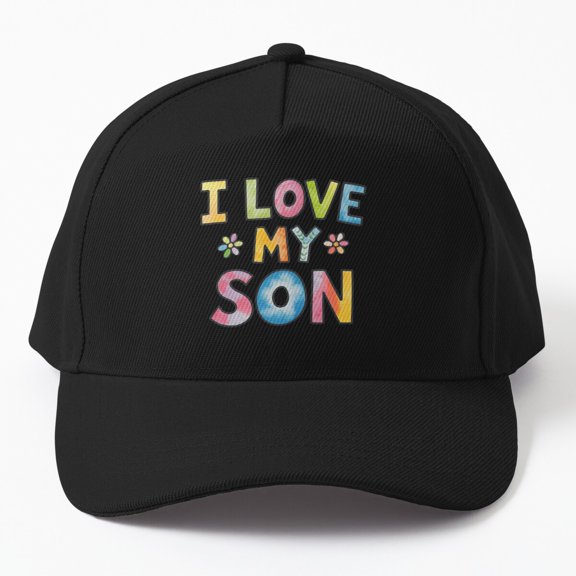 I Love My Son Baseball Hat, Parent Child Family Affection Statement Design, Classic Cap