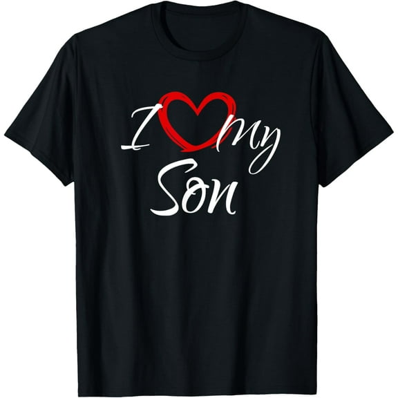 I Love My Son, I Heart My Son T-ShirtMen and women, Black T-shirt, size: Extra large