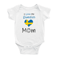 thumbnail image 1 of I Love My Swedish Mom Baby Bodysuit Baby Clothes (White, 6-12 Months), 1 of 5
