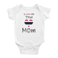 thumbnail image 1 of I Love My Thai Mom Cute Baby Bodysuits Newborn Clothes (White, 3-6 Months), 1 of 5