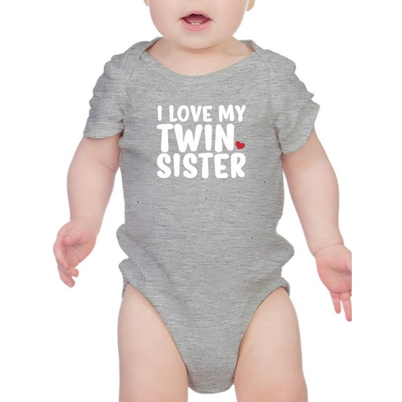 I Love My Twin Sister Bodysuit Infant -Smartprints Designs, Newborn