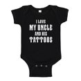 thumbnail image 1 of I Love My Uncle And His Tattoos Baby Bodysuit One Piece 24 mo Black, 1 of 3