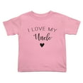 thumbnail image 1 of I Love My Uncle Cute Toddler Tshirts for Boys Girls (Pink, 3T), 1 of 5