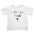 thumbnail image 1 of I Love My Uncle Cute Toddler Tshirts for Boys Girls (White, Youth M), 1 of 5