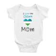 thumbnail image 1 of I Love My Uzbek Mom Baby Bodysuit Baby Clothes (White, 6-12 Months), 1 of 5
