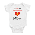 thumbnail image 1 of I Love My Vietnamese Mom Baby Clothes For Boy Girl (White, 0-3 Months), 1 of 5