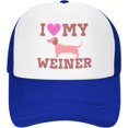 thumbnail image 1 of I Love My Weiner Mesh Hat I Love My Weiner Dog Mesh Hat Baseball Cap for Men Women Funny Trucker Hat Black, 1 of 8