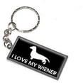 thumbnail image 1 of I Love My Wiener Dachshund Keychain Key Chain Ring, 1 of 1