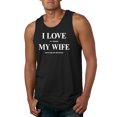 thumbnail image 1 of I Love My Wife Lets Me Go Hunting Hunting Mens Graphic Tank Top, Black, Medium, 1 of 3