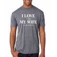thumbnail image 1 of I Love My Wife Lets Me Go Hunting Hunting Mens Premium Tri Blend T-Shirt, Premium Heather, Medium, 1 of 3