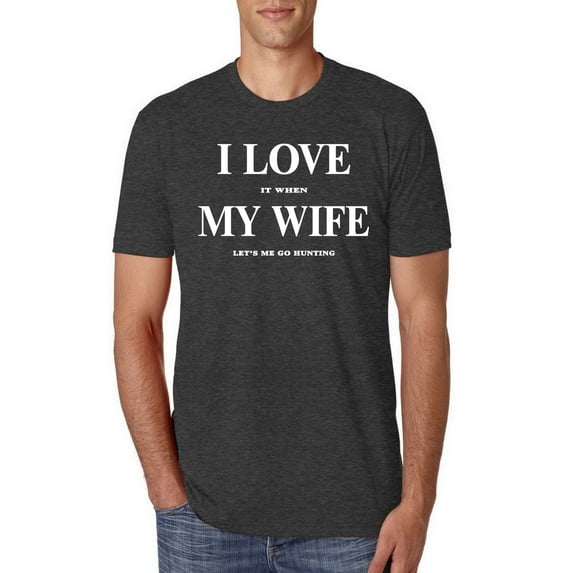 I Love My Wife Lets Me Go Hunting Hunting Mens Premium Tri Blend T-Shirt, Vintage Black, Small