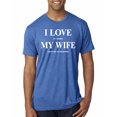thumbnail image 1 of I Love My Wife Lets Me Go Hunting Hunting Mens Premium Tri Blend T-Shirt, Vintage Royal, Large, 1 of 3
