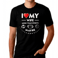 thumbnail image 1 of I Love My Wife Shirts I Heart Sports Shirt for Men Funny Valentine Shirt Valentines Day Gifts for Him, 1 of 5