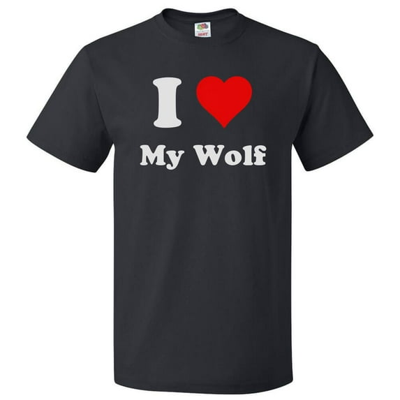 I Love My Wolf T shirt I Heart My Wolf Tee Gift