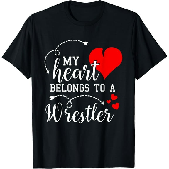 I Love My Wrestler Husband Wife Gifts Valentines Day Shirt