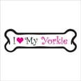 thumbnail image 1 of I Love My Yorkie Pink Bone Magnet, 1 of 3