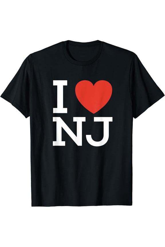 I Love NJ - Heart T Shirt for New Jersey Lovers