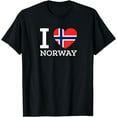 thumbnail image 1 of I Love NORWAY Flag Heart special T Shirt for Norway Lovers, 1 of 4
