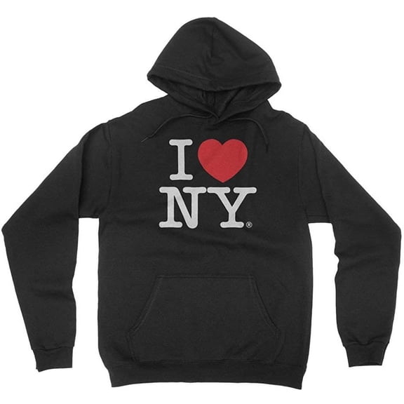 I Love NY Adult Unisex Hoodie Officially Licensed Sweatshirt Black, Medium