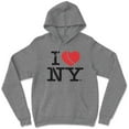 thumbnail image 1 of I Love NY Adult Unisex Hoodie Officially Licensed Sweatshirt Heather Gray, X-Large, 1 of 1