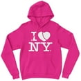 thumbnail image 1 of I Love NY Adult Unisex Hoodie Officially Licensed Sweatshirt Hot Pink, Medium, 1 of 2