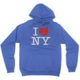 thumbnail image 1 of I Love NY Adult Unisex Hoodie Officially Licensed Sweatshirt Royal Blue, Large, 1 of 1