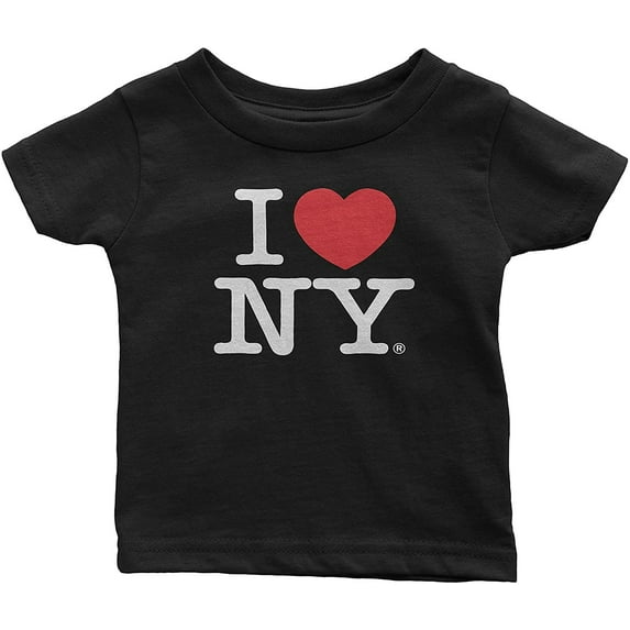 I Love NY Baby Tee Infant T-Shirt Officially Licensed Black, 18M
