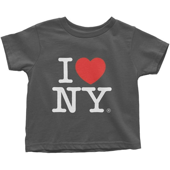I Love NY Baby Tee Infant T-Shirt Officially Licensed Charcoal, 6M