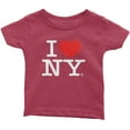 thumbnail image 1 of I Love NY Baby Tee Infant T-Shirt Officially Licensed Heather Burgundy, 18M, 1 of 1
