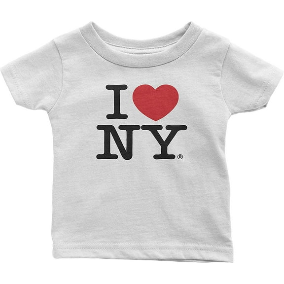 I Love NY Baby Tee Infant T-Shirt Officially Licensed White, 6M